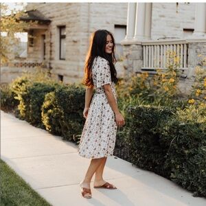 Roolee - Floral Smocked Midi Dress